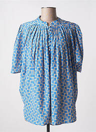 Blouse manches courtes manches courtes bleu ANGE femme