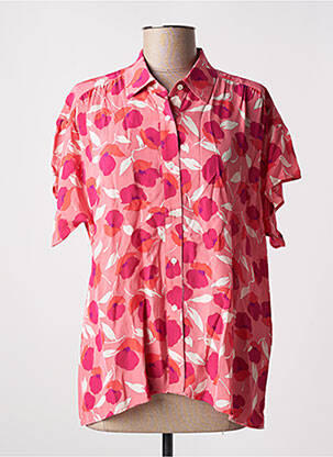 Chemisier tissage crêpe manches courtes rose GERARD DAREL femme