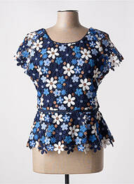 Blouse manches courtes manches courtes bleu GERARD DAREL femme