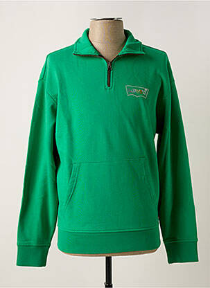 Sweat-shirt col camionneur manches longues vert LEVIS homme
