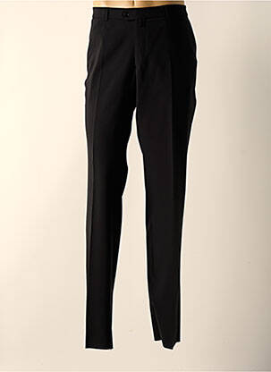 Pantalon slim fermeture zippée sous rabat boutonné noir BRUNO SAINT HILAIRE homme