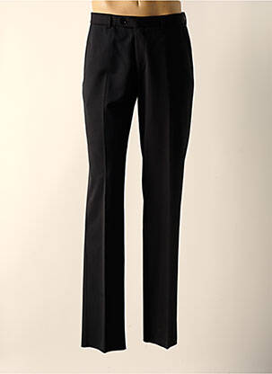 Pantalon slim fermeture zippée sous rabat boutonné noir BRUNO SAINT HILAIRE homme