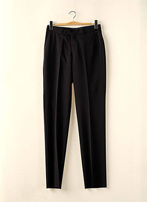 Pantalon slim fermeture zippée sous rabat boutonné noir BRUNO SAINT HILAIRE homme