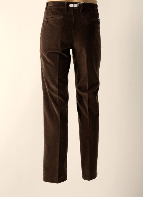 Pantalon droit marron BRUNO SAINT HILAIRE pour homme