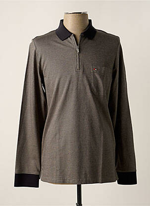 Polo manches longues manches longues gris JUPITER homme