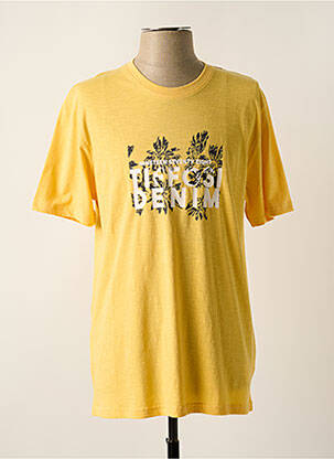 T-shirt tissage chiné manches courtes jaune TIFFOSI homme