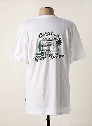 T-shirt broderie manches courtes blanc TIFFOSI homme