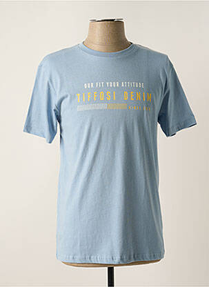 T-shirt coupe droite manches courtes bleu TIFFOSI homme