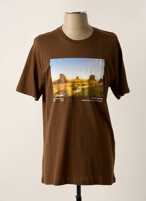 T-shirt marron TIFFOSI pour homme