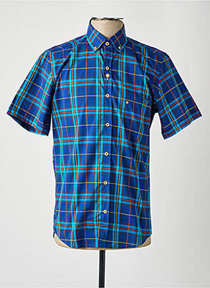 Chemise manches courtes poches bleu DARIO BELTRAN homme