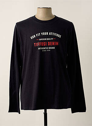 T-shirt coupe cintrée manches longues bleu TIFFOSI homme