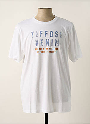 T-shirt stretch manches courtes blanc TIFFOSI homme