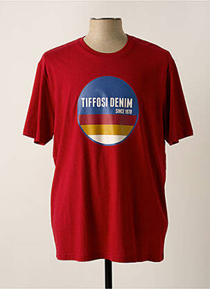 T-shirt stretch manches courtes rouge TIFFOSI homme