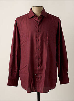 Chemise manches longues rouge PIERRE CARDIN pour homme