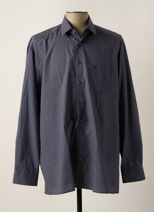 Chemise manches longues bleu JUPITER pour homme