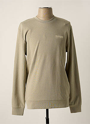 Sweat-shirt tissage jersey manches longues vert TIFFOSI homme