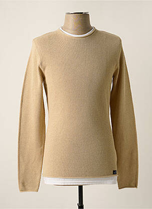 Pull col rond manches longues beige TIFFOSI homme