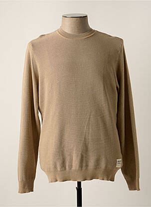 Pull col rond manches longues beige TIFFOSI homme