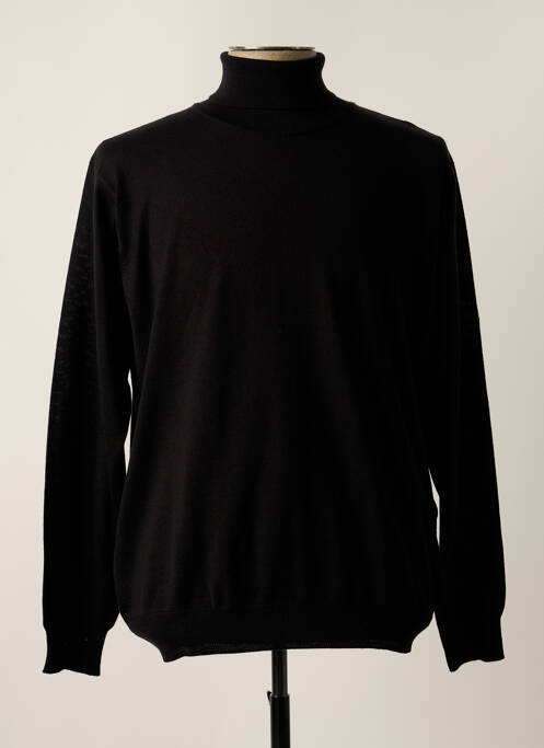 Pull col roulé noir MONTE CARLO pour homme