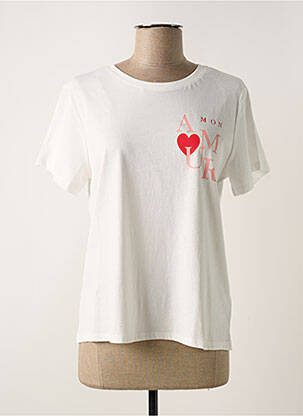 T-shirt blanc C'EST BEAU LA VIE pour femme