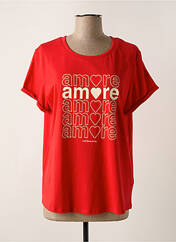 T-shirt rouge C'EST BEAU LA VIE pour femme seconde vue