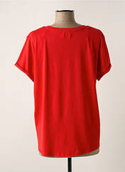 T-shirt rouge C'EST BEAU LA VIE pour femme seconde vue