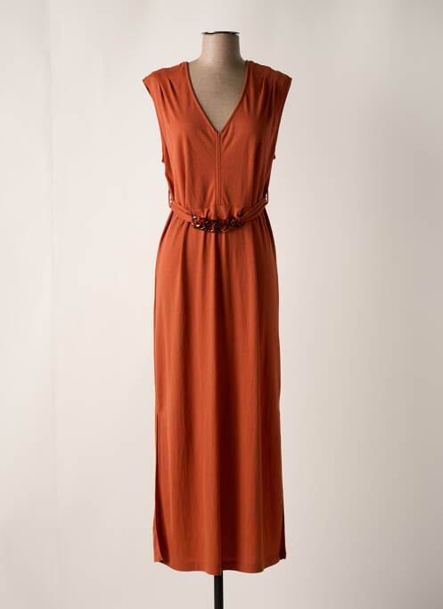 Robe longue marron TIFFOSI pour femme