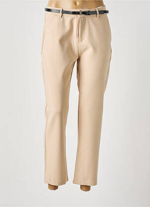 Pantalon 7/8 taille à pinces taille normale beige TIFFOSI femme