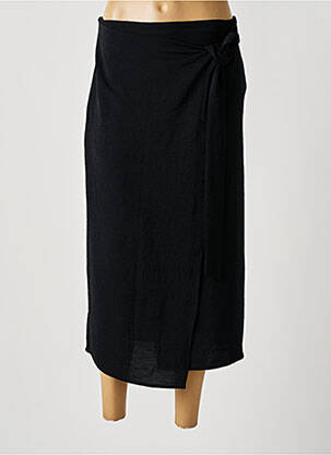 Jupe longue tissage crêpe noir TIFFOSI femme