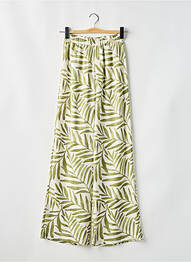 Pantalon large coupe fluide taille haute vert TIFFOSI femme