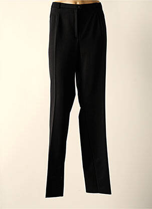 Pantalon droit tissage popeline taille normale noir CHRISTIAN MARRY femme