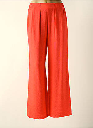 Pantalon droit taille élastique taille normale rouge C'EST BEAU LA VIE femme