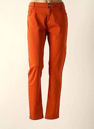 Pantalon slim stretch taille normale orange C'EST BEAU LA VIE femme