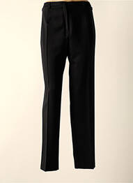 Pantalon droit tissage popeline taille normale noir FRANCE RIVOIRE femme