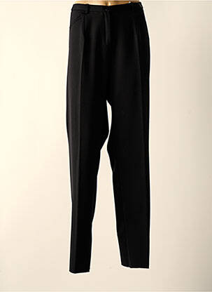 Pantalon droit fermeture zippée sous rabat boutonné taille normale noir FRANCE RIVOIRE femme