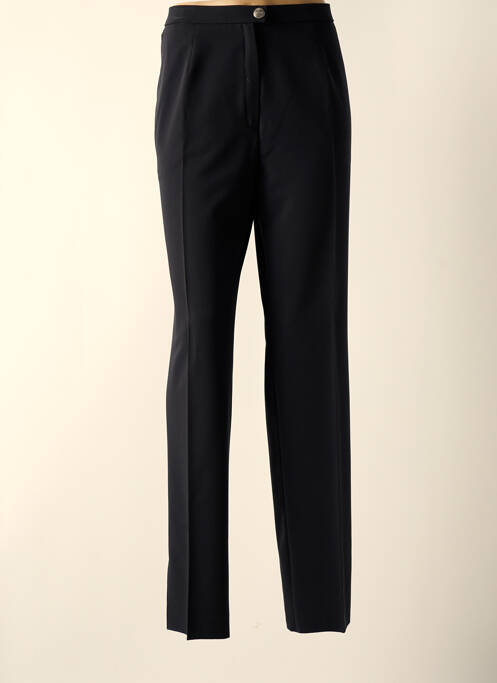 Pantalon droit fermeture zippée sous rabat boutonné taille normale noir KARTING femme