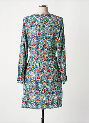 Robe courte manches longues manches longues bleu BY ONE femme