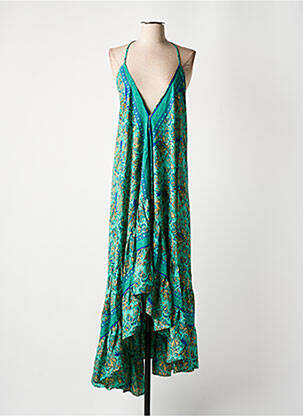 Robe longue vert ALLER SIMPLEMENT pour femme