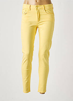 Pantalon 7/8 stretch taille normale jaune ANA LUCY femme