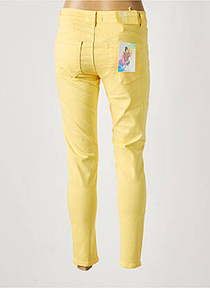 Pantalon 7/8 stretch taille normale jaune ANA LUCY femme
