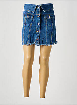 Jupe courte poches bleu ESTHER.H femme