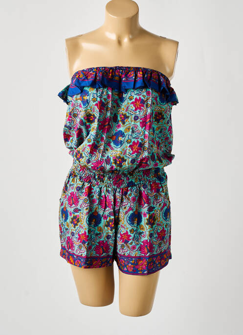 Combishort bleu ALLER SIMPLEMENT pour femme