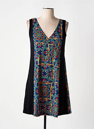 Robe courte sans manche sans manche bleu DIPAWALI femme