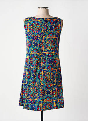 Robe courte sans manche sans manche bleu DIPAWALI femme