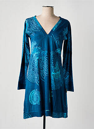 Robe courte bleu DIPAWALI pour femme