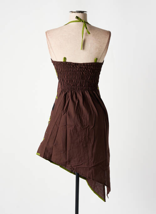 Tunique manches longues marron DIPAWALI pour femme