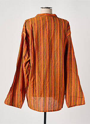 Blouse manches longues manches longues orange DIPAWALI femme