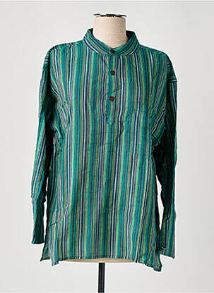 Blouse manches longues manches longues vert fonce DIPAWALI femme