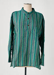 Blouse manches longues manches longues vert fonce DIPAWALI femme