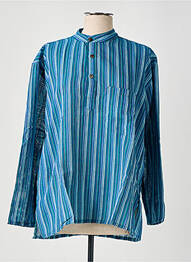 Blouse manches longues manches longues bleu DIPAWALI femme